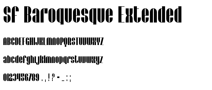 SF Baroquesque Extended font